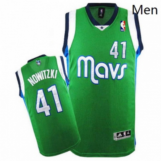 Mens Adidas Dallas Mavericks 41 Dirk Nowitzki Authentic Green NBA Jersey Mens Adidas Dallas Mavericks 41 Dirk Nowitzki Authentic Green NBA Jersey