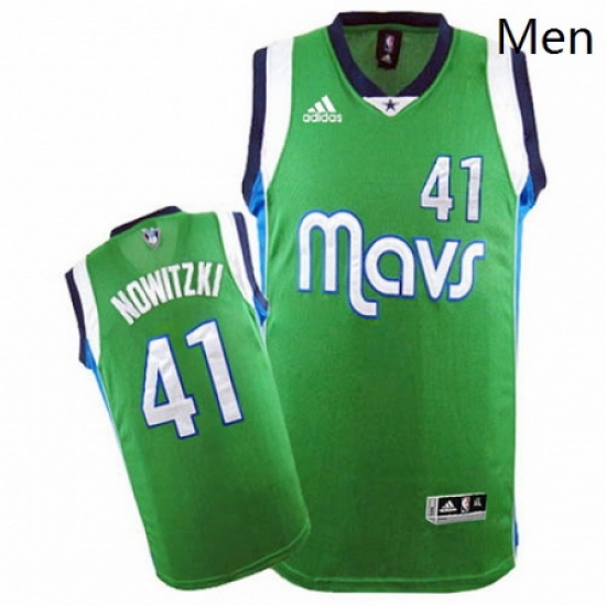 Mens Adidas Dallas Mavericks 41 Dirk Nowitzki Swingman Green NBA Jersey Mens Adidas Dallas Mavericks 41 Dirk Nowitzki Swingman Green NBA Jersey