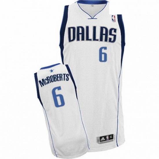 Mens Adidas Dallas Mavericks 6 Josh McRoberts Authentic White Home NBA Jersey Mens Adidas Dallas Mavericks 6 Josh McRoberts Authentic White Home NBA Jersey