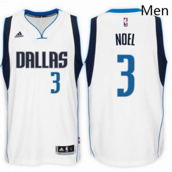 Mens Dallas Mavericks 3 Nerlens Noel adidas White Swingman Home Jersey Mens Dallas Mavericks 3 Nerlens Noel adidas White Swingman Home Jersey