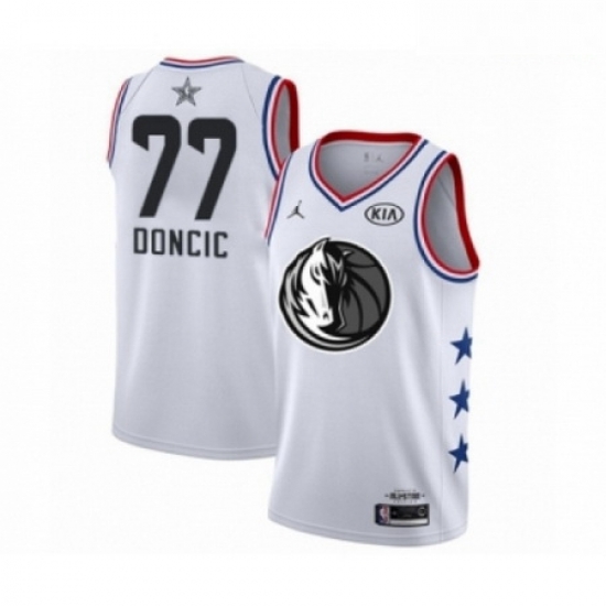 Mens Dallas Mavericks 77 Luka Doncic Swingman White 2019 All Star Game Basketball Jersey Mens Dallas Mavericks 77 Luka Doncic Swingman White 2019 All Star Game Basketball Jersey