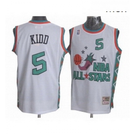 Mens Mitchell and Ness Dallas Mavericks 5 Jason Kidd Authentic White 1996 All Star Throwback NBA Jersey Mens Mitchell and Ness Dallas Mavericks 5 Jason Kidd Authentic White 1996 All Star Throwback NBA Jersey