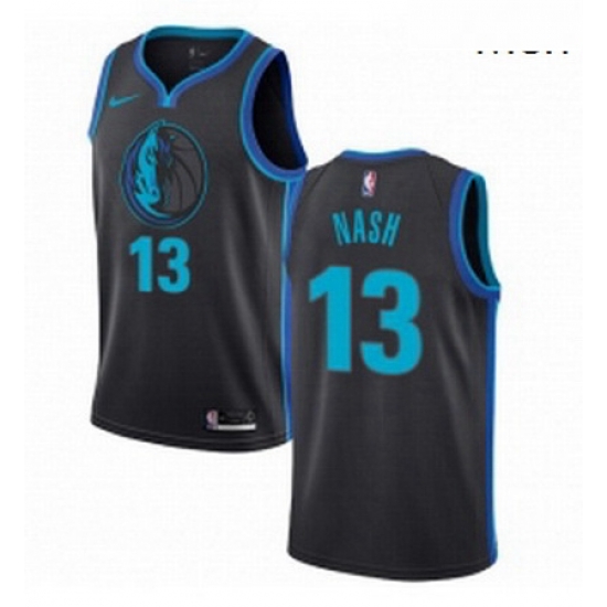 Mens Nike Dallas Mavericks 13 Steve Nash Swingman Charcoal NBA Jersey City Edition Mens Nike Dallas Mavericks 13 Steve Nash Swingman Charcoal NBA Jersey City Edition