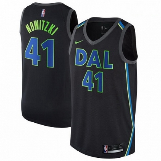 Mens Nike Dallas Mavericks 41 Dirk Nowitzki Authentic Black NBA Jersey City Edition Mens Nike Dallas Mavericks 41 Dirk Nowitzki Authentic Black NBA Jersey City Edition