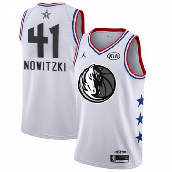 Mens Nike Dallas Mavericks 41 Dirk Nowitzki White NBA Jordan Swingman 2019 All Star Game Jersey Mens Nike Dallas Mavericks 41 Dirk Nowitzki White NBA Jordan Swingman 2019 All Star Game Jersey