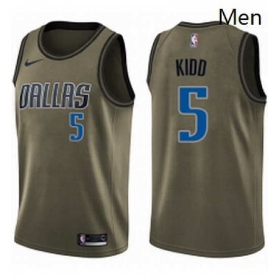 Mens Nike Dallas Mavericks 5 Jason Kidd Swingman Green Salute to Service NBA Jersey Mens Nike Dallas Mavericks 5 Jason Kidd Swingman Green Salute to Service NBA Jersey