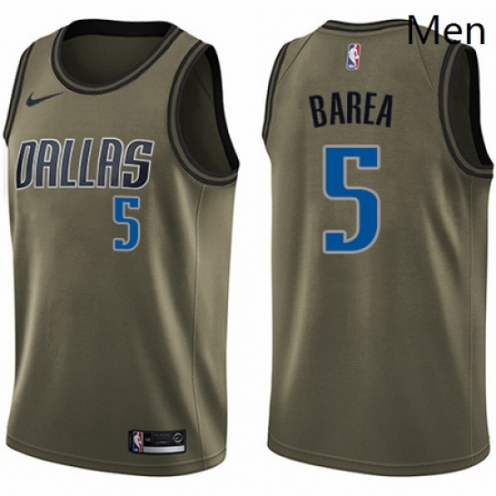 Mens Nike Dallas Mavericks 5 Jose Juan Barea Swingman Green Salute to Service NBA Jersey Mens Nike Dallas Mavericks 5 Jose Juan Barea Swingman Green Salute to Service NBA Jersey