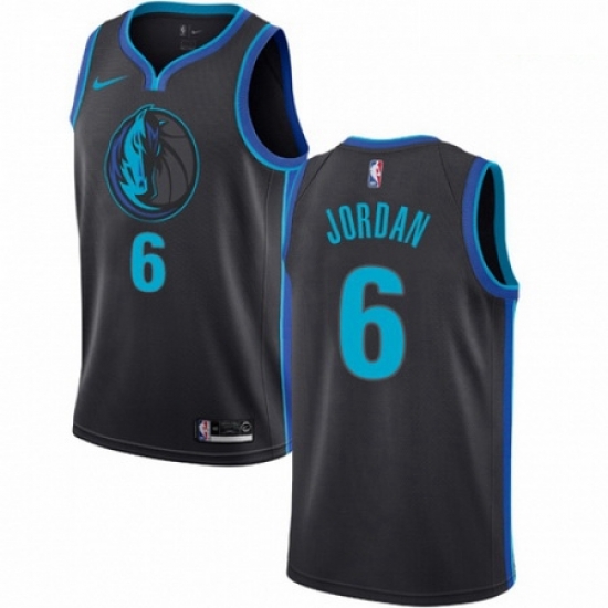 Mens Nike Dallas Mavericks 6 DeAndre Jordan Swingman Charcoal NBA Jersey City Edition Mens Nike Dallas Mavericks 6 DeAndre Jordan Swingman Charcoal NBA Jersey City Edition