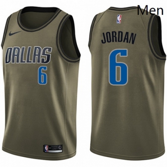 Mens Nike Dallas Mavericks 6 DeAndre Jordan Swingman Green Salute to Service NBA Jersey Mens Nike Dallas Mavericks 6 DeAndre Jordan Swingman Green Salute to Service NBA Jersey