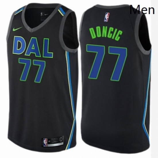 Mens Nike Dallas Mavericks 77 Luka Doncic Authentic Black NBA Jersey City Edition Mens Nike Dallas Mavericks 77 Luka Doncic Authentic Black NBA Jersey City Edition
