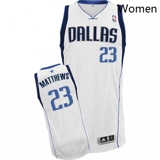 Womens Adidas Dallas Mavericks 23 Wesley Matthews Authentic White Home NBA Jersey Womens Adidas Dallas Mavericks 23 Wesley Matthews Authentic White Home NBA Jersey