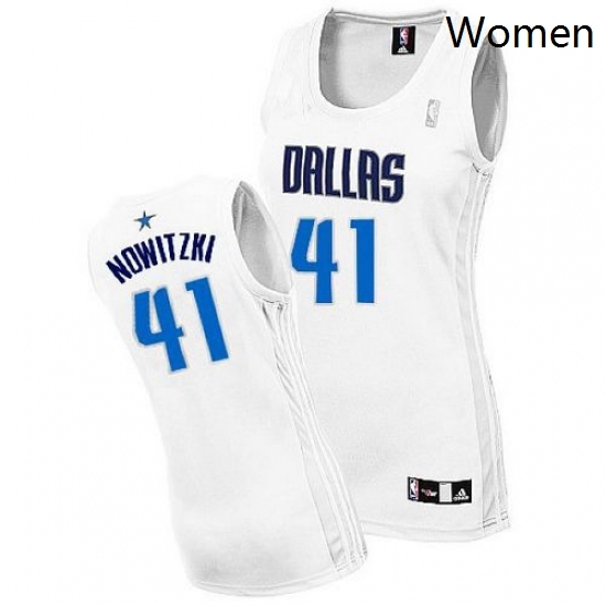 Womens Adidas Dallas Mavericks 41 Dirk Nowitzki Authentic White Home NBA Jersey Womens Adidas Dallas Mavericks 41 Dirk Nowitzki Authentic White Home NBA Jersey