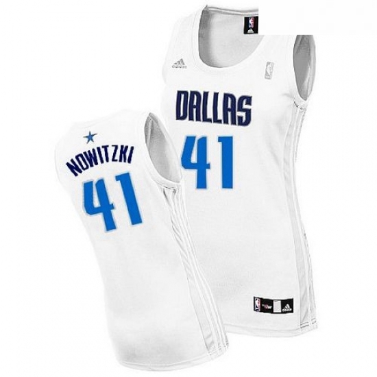 Womens Adidas Dallas Mavericks 41 Dirk Nowitzki Swingman White Home NBA Jersey Womens Adidas Dallas Mavericks 41 Dirk Nowitzki Swingman White Home NBA Jersey