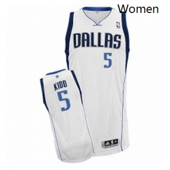 Womens Adidas Dallas Mavericks 5 Jason Kidd Authentic White Home NBA Jersey Womens Adidas Dallas Mavericks 5 Jason Kidd Authentic White Home NBA Jersey