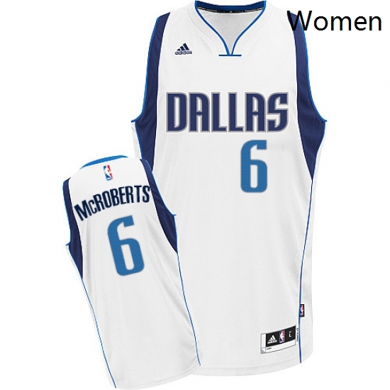 Womens Adidas Dallas Mavericks 6 Josh McRoberts Swingman White Home NBA Jersey Womens Adidas Dallas Mavericks 6 Josh McRoberts Swingman White Home NBA Jersey