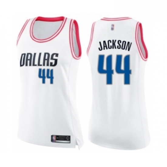 Womens Dallas Mavericks 44 Justin Jackson Swingman White Pink Fashion Basketball Jersey Womens Dallas Mavericks 44 Justin Jackson Swingman White Pink Fashion Basketball Jersey