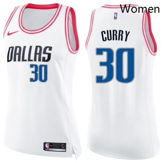 Womens Nike Dallas Mavericks 30 Seth Curry Swingman WhitePink Fashion NBA Jersey Womens Nike Dallas Mavericks 30 Seth Curry Swingman WhitePink Fashion NBA Jersey
