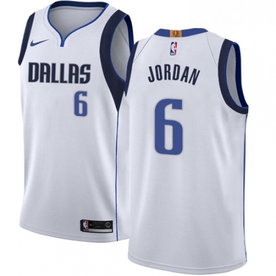Womens Nike Dallas Mavericks 6 DeAndre Jordan Swingman White NBA Jersey Association Edition Womens Nike Dallas Mavericks 6 DeAndre Jordan Swingman White NBA Jersey Association Edition