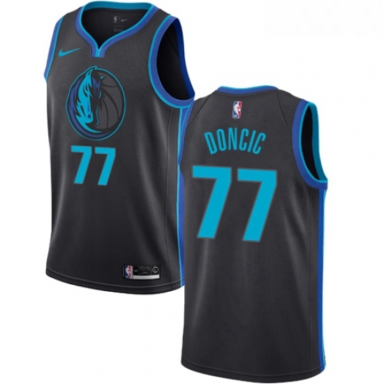 Womens Nike Dallas Mavericks 77 Luka Doncic Swingman Charcoal NBA Jersey City Edition Womens Nike Dallas Mavericks 77 Luka Doncic Swingman Charcoal NBA Jersey City Edition