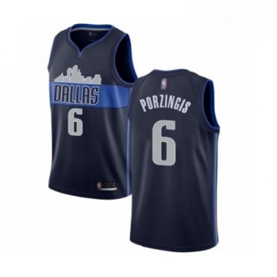 Youth Dallas Mavericks 6 Kristaps Porzingis Swingman Navy Blue Basketball Jersey Statement Edition Youth Dallas Mavericks 6 Kristaps Porzingis Swingman Navy Blue Basketball Jersey Statement Edition