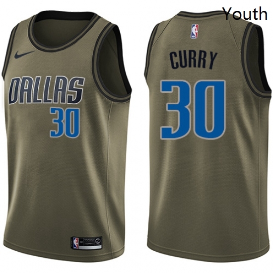 Youth Nike Dallas Mavericks 30 Seth Curry Swingman Green Salute to Service NBA Jersey Youth Nike Dallas Mavericks 30 Seth Curry Swingman Green Salute to Service NBA Jersey