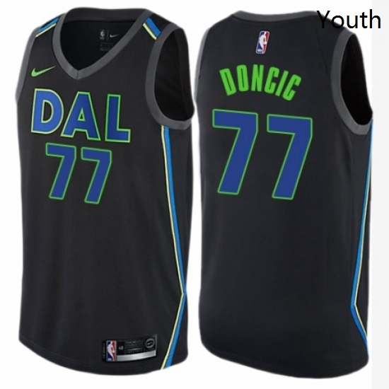 Youth Nike Dallas Mavericks 77 Luka Doncic Swingman Black NBA Jersey City Edition Youth Nike Dallas Mavericks 77 Luka Doncic Swingman Black NBA Jersey City Edition