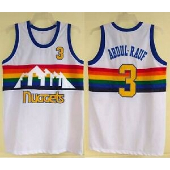 DENVER NUGGETS MAHMOUD ABDUL-RAUF ROAD CLASSICS BASKETBALL Jersey White DENVER NUGGETS MAHMOUD ABDUL-RAUF ROAD CLASSICS BASKETBALL Jersey White