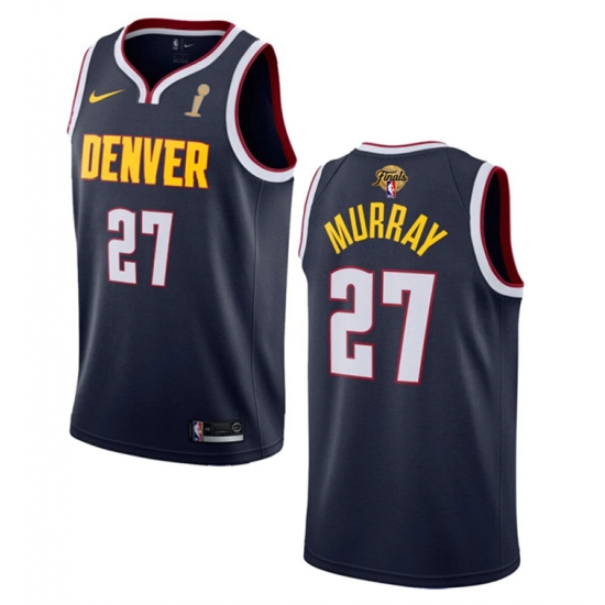 Men Denver Nuggets 27 Jamal Murray Navy 2023 Finals Champions Icon Edition Stitched Basketball Jersey Men Denver Nuggets 27 Jamal Murray Navy 2023 Finals Champions Icon Edition Stitched Basketball Jersey