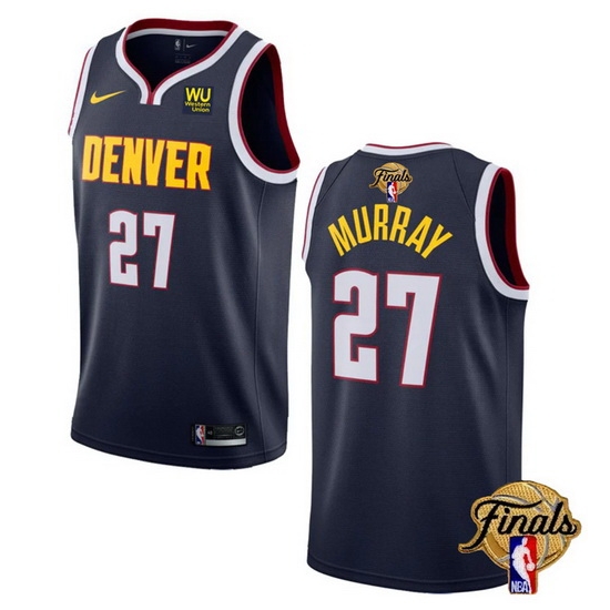 Men Denver Nuggets 27 Jamal Murray Navy 2023 Finals Icon Edition Stitched Basketball Jersey Men Denver Nuggets 27 Jamal Murray Navy 2023 Finals Icon Edition Stitched Basketball Jersey