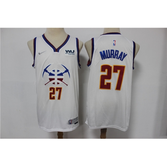 Men Denver Nuggets 27 Jamal Murray White Nike Swingman 2021 Men Denver Nuggets 27 Jamal Murray White Nike Swingman 2021
