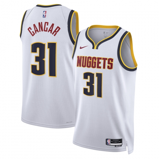 Men Denver Nuggets 31 Vlatko Cancar White Association Edition Stitched Basketball Jersey Men Denver Nuggets 31 Vlatko Cancar White Association Edition Stitched Basketball Jersey