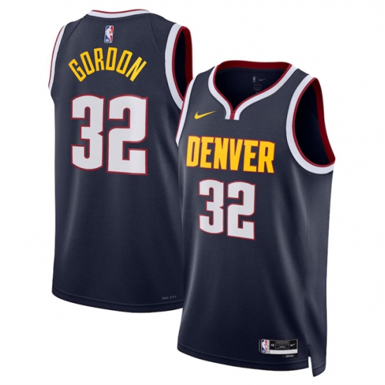 Men Denver Nuggets 32 Aaron Gordon Navy 2024 Icon Edition Stitched Basketball Jersey Men Denver Nuggets 32 Aaron Gordon Navy 2024 Icon Edition Stitched Basketball Jersey