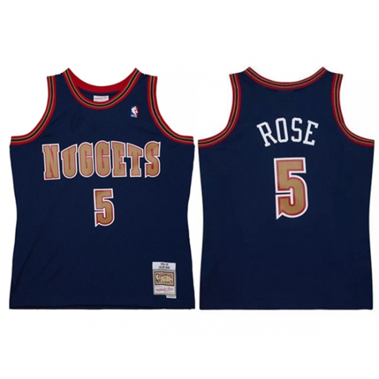 Men Denver Nuggets 5 Jalen Rose Navy 1994 95 Mitchell 26 Ness Swingman Stitched Jersey Men Denver Nuggets 5 Jalen Rose Navy 1994 95 Mitchell 26 Ness Swingman Stitched Jersey