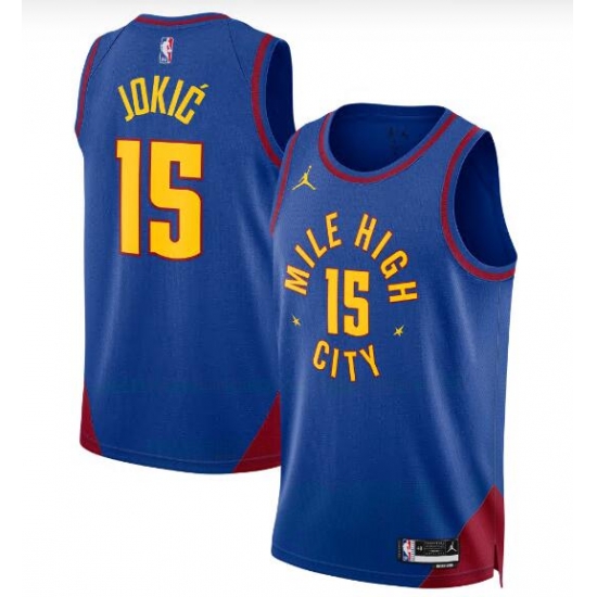 Men Denver Nuggets Jordan Brand Nikola Jokic 202223 Statement Edition Swingman Jersey Blue Men Denver Nuggets Jordan Brand Nikola Jokic 202223 Statement Edition Swingman Jersey Blue