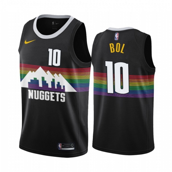 Men Nike Denver Nuggets 10 Bol Bol Men 2019 20 Black City Edition NBA Jersey Men Nike Denver Nuggets 10 Bol Bol Men 2019 20 Black City Edition NBA Jersey