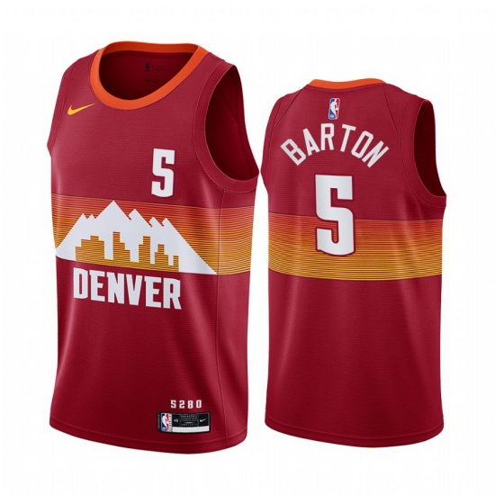 Men Nike Denver Nuggets 5 Will Barton Red NBA Swingman 2020 21 City Edition Jersey Men Nike Denver Nuggets 5 Will Barton Red NBA Swingman 2020 21 City Edition Jersey