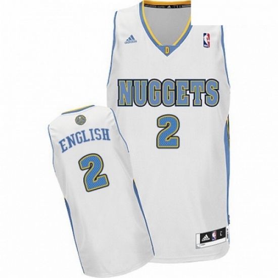 Mens Adidas Denver Nuggets 2 Alex English Swingman White Home NBA Jersey Mens Adidas Denver Nuggets 2 Alex English Swingman White Home NBA Jersey