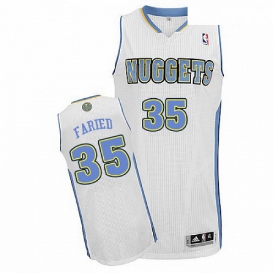 Mens Adidas Denver Nuggets 35 Kenneth Faried Authentic White Home NBA Jersey Mens Adidas Denver Nuggets 35 Kenneth Faried Authentic White Home NBA Jersey