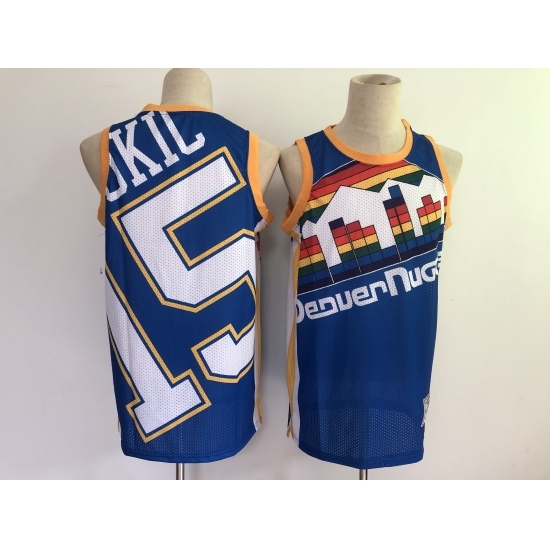 Men's Denver Nuggets #15 Nikola Jokic Blue Big Face-2.0 Jersey Men's Denver Nuggets #15 Nikola Jokic Blue Big Face-2.0 Jersey