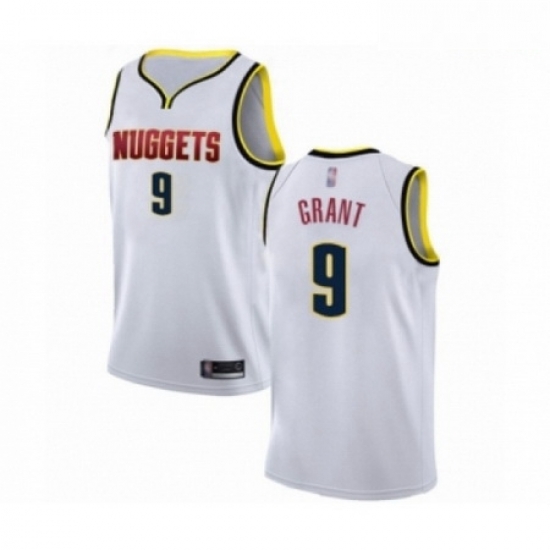 Mens Denver Nuggets 9 Jerami Grant Authentic White Basketball Jersey Association Edition Mens Denver Nuggets 9 Jerami Grant Authentic White Basketball Jersey Association Edition