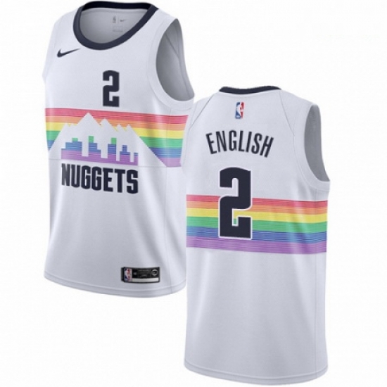 Mens Nike Denver Nuggets 2 Alex English Swingman White NBA Jersey City Edition Mens Nike Denver Nuggets 2 Alex English Swingman White NBA Jersey City Edition