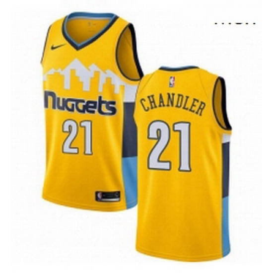 Mens Nike Denver Nuggets 21 Wilson Chandler Authentic Gold Alternate NBA Jersey Statement Edition Mens Nike Denver Nuggets 21 Wilson Chandler Authentic Gold Alternate NBA Jersey Statement Edition