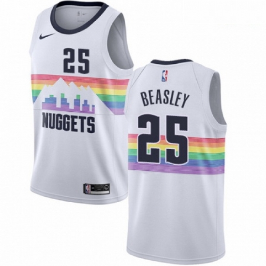 Mens Nike Denver Nuggets 25 Malik Beasley Swingman White NBA Jersey City Edition Mens Nike Denver Nuggets 25 Malik Beasley Swingman White NBA Jersey City Edition