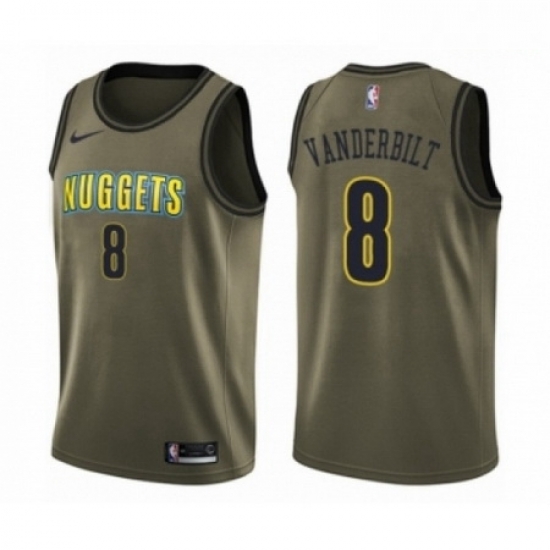Mens Nike Denver Nuggets 8 Jarred Vanderbilt Swingman Green Salute to Service NBA Jerse Mens Nike Denver Nuggets 8 Jarred Vanderbilt Swingman Green Salute to Service NBA Jerse