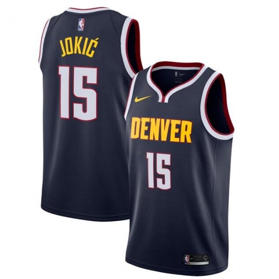 Men's Nike Nikola Jokic Navy Denver Nuggets #15 Swingman Jersey Icon Edition Men's Nike Nikola Jokic Navy Denver Nuggets #15 Swingman Jersey Icon Edition