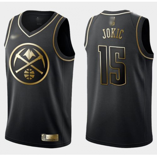 Nuggets #15 Nikola Jokic Black Gold Basketball Swingman Limited Edition Jersey Nuggets #15 Nikola Jokic Black Gold Basketball Swingman Limited Edition Jersey