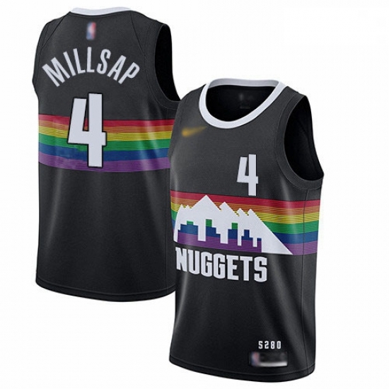 Nuggets 4 Paul Millsap Black Basketball Swingman City Edition 2019 20 Jersey Nuggets 4 Paul Millsap Black Basketball Swingman City Edition 2019 20 Jersey