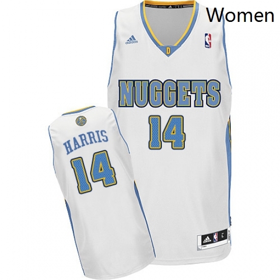 Womens Adidas Denver Nuggets 14 Gary Harris Swingman White Home NBA Jersey Womens Adidas Denver Nuggets 14 Gary Harris Swingman White Home NBA Jersey