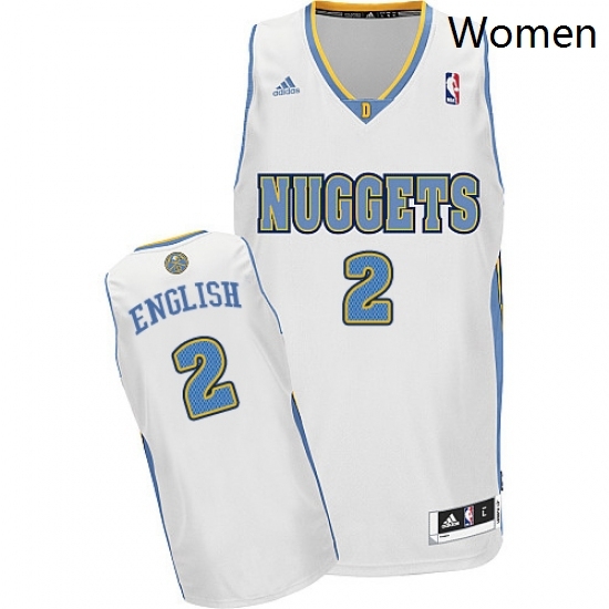 Womens Adidas Denver Nuggets 2 Alex English Swingman White Home NBA Jersey Womens Adidas Denver Nuggets 2 Alex English Swingman White Home NBA Jersey