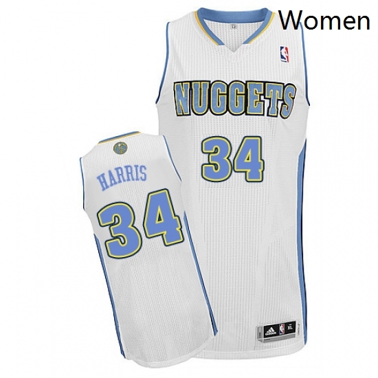 Womens Adidas Denver Nuggets 34 Devin Harris Authentic White Home NBA Jersey Womens Adidas Denver Nuggets 34 Devin Harris Authentic White Home NBA Jersey